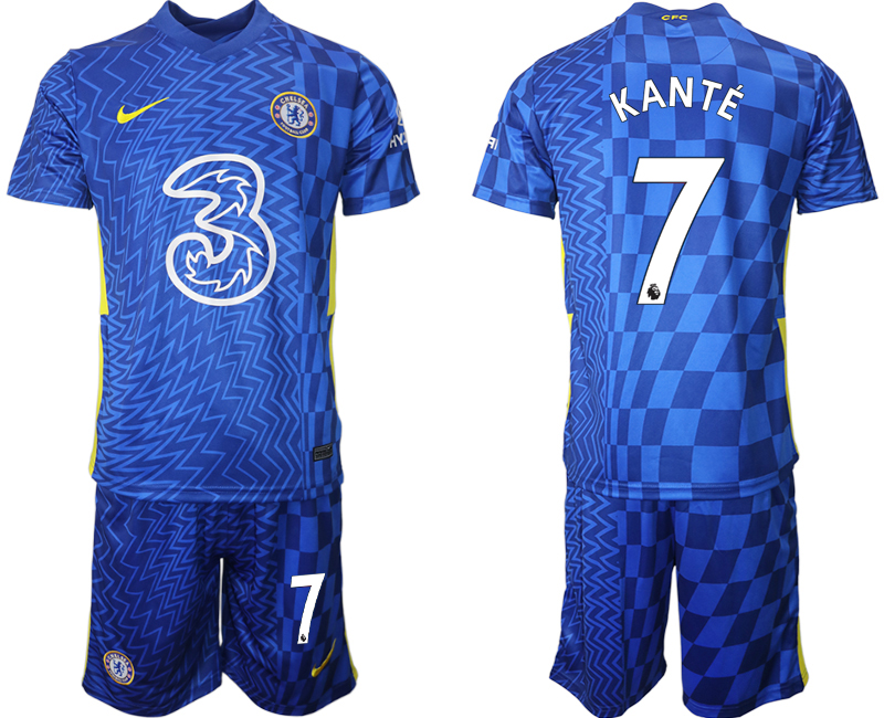 Men 2021-2022 Club Chelsea FC home blue #7 Nike Soccer Jerseys